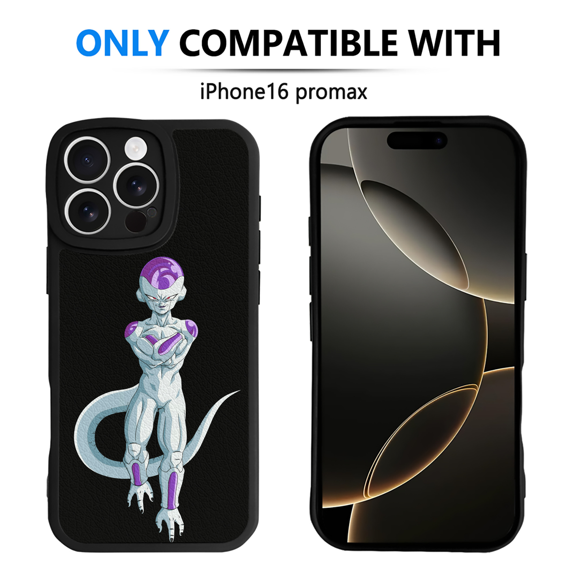 （画像用） ドラゴンボール フリーザ DRAGON BALL Frieza 【iPhone 16シリーズ対応】シリコンスマホケース（レザー調） 材質：シリコン